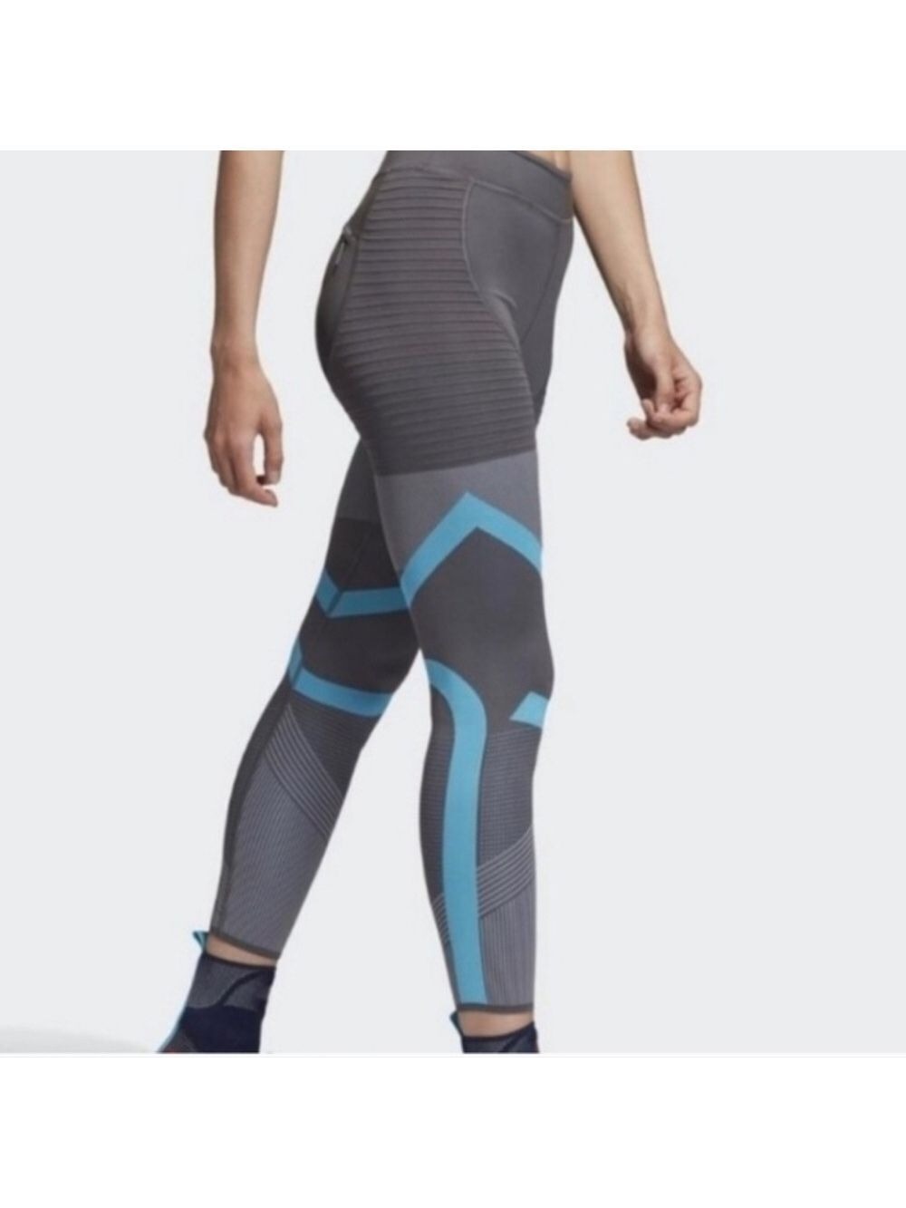 Adidas by Stella McCartney Primeknit Leggings Gray Blue